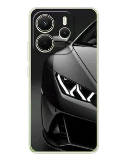 Чохол для Xiaomi Redmi Note 14 4G (Global) з картинкою «Lamborghini фари деталізація»