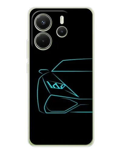 Чохол для Xiaomi Redmi Note 14 4G (Global) з картинкою «Блакитний силует Lamborghini» Чохол для Xiaomi Redmi Note 14 4G (Global) з картинкою «Блакитний силует Lamborghini»