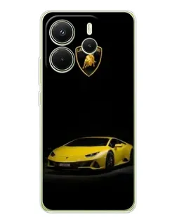 Чохол для Xiaomi Redmi Note 14 4G (Global) з картинкою «Lamborghini жовтий акцент»