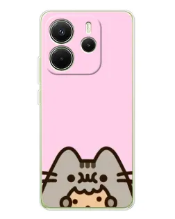 Чохол для Xiaomi Redmi Note 14 4G (Global) з картинкою «Pusheen та печиво»