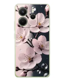 Чехол для Xiaomi Redmi Note 14 4G (Global) с картинкой «Нежная сакура и капли» Чехол для Xiaomi Redmi Note 14 4G (Global) с картинкой «Нежная сакура и капли»