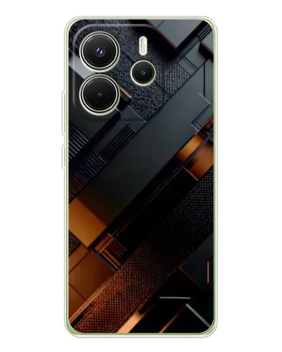 Чохол для Xiaomi Redmi Note 14 4G (Global) з картинкою «Чорні геометричні блоки» Чохол для Xiaomi Redmi Note 14 4G (Global) з картинкою «Чорні геометричні блоки»