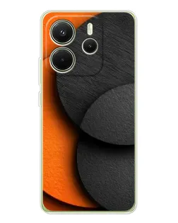 Чохол для Xiaomi Redmi Note 14 4G (Global) з картинкою «Геометрія помаранчевих кіл»