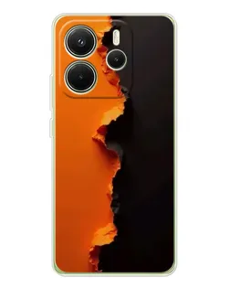 Чохол для Xiaomi Redmi Note 14 4G (Global) з картинкою «Помаранчевий розлом»