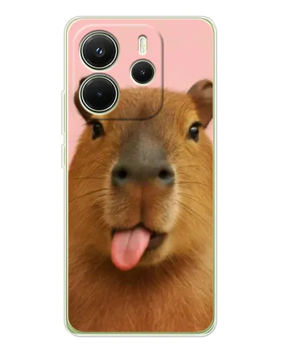 Чохол для Xiaomi Redmi Note 14 4G (Global) з картинкою «Капібара з язиком» Чохол для Xiaomi Redmi Note 14 4G (Global) з картинкою «Капібара з язиком»