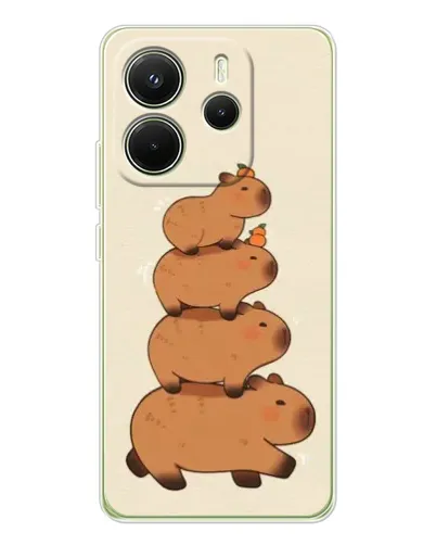 Чохол для Xiaomi Redmi Note 14 4G (Global) з картинкою «Вежа з капібар» Чохол для Xiaomi Redmi Note 14 4G (Global) з картинкою «Вежа з капібар»