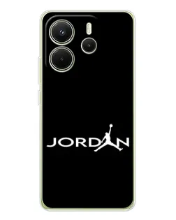 Чехол для Xiaomi Redmi Note 14 4G (EU) с картинкой «Jordan White Logo»