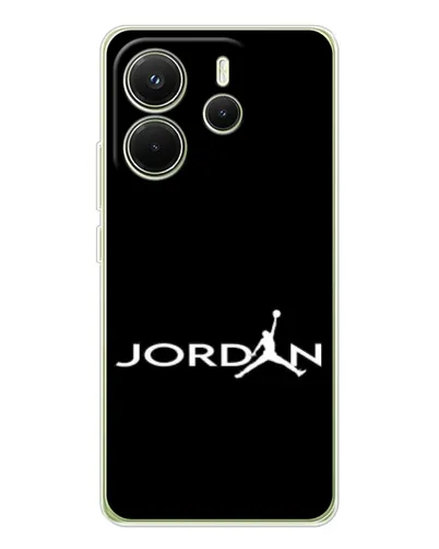 Чехол для Xiaomi Redmi Note 14 4G (EU) с картинкой «Jordan White Logo»