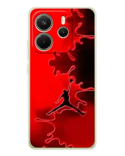 Чехол для Xiaomi Redmi Note 14 4G (EU) с картинкой «Jordan Red Smoke»