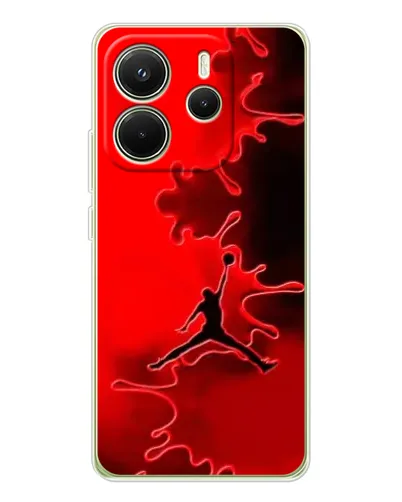 Чехол для Xiaomi Redmi Note 14 4G (EU) с картинкой «Jordan Red Smoke»