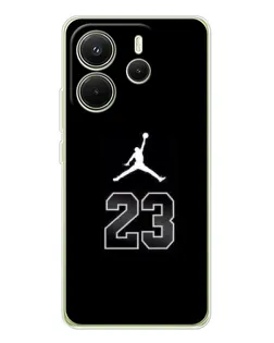 Чехол для Xiaomi Redmi Note 14 4G (EU) с картинкой «Jordan Flight 23»