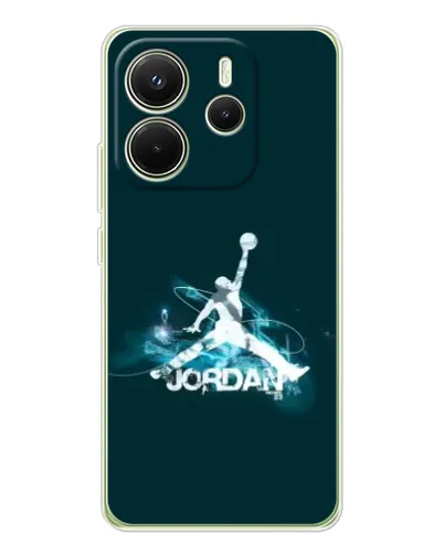 Чехол для Xiaomi Redmi Note 14 4G (EU) с картинкой «Jordan Blue Fire»