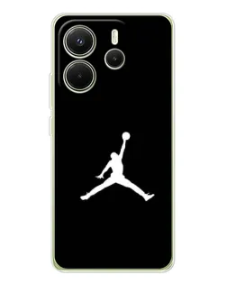 Чехол для Xiaomi Redmi Note 14 4G (EU) с картинкой «Jordan Silhouette»