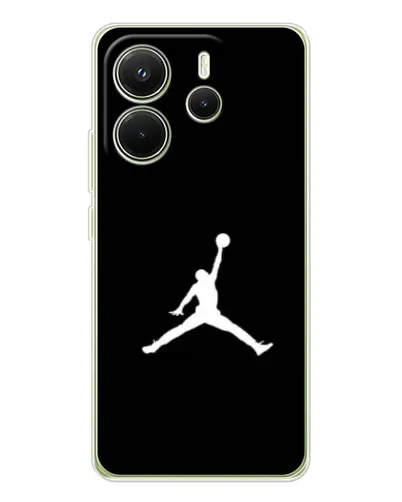 Чехол для Xiaomi Redmi Note 14 4G (EU) с картинкой «Jordan Silhouette»