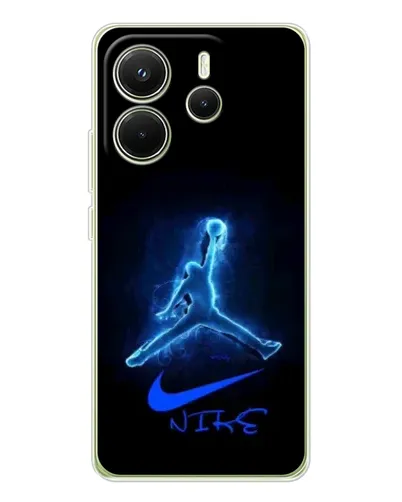 Чехол для Xiaomi Redmi Note 14 4G (EU) с картинкой «Jordan Neon Blue»