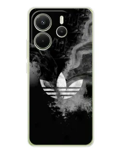 Чехол для Xiaomi Redmi Note 14 4G (EU) с картинкой «Абстрактный дым Adidas»