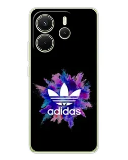 Чехол для Xiaomi Redmi Note 14 4G (EU) с картинкой «Взрыв красок Adidas»