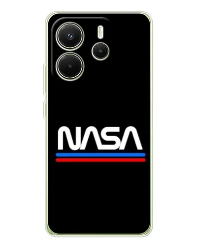 Чехол для Xiaomi Redmi Note 14 4G (EU) с картинкой «NASA — классика Red Blue» Чехол для Xiaomi Redmi Note 14 4G (EU) с картинкой «NASA — классика Red Blue»
