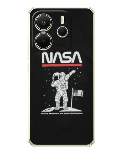 Чехол для Xiaomi Redmi Note 14 4G (EU) с картинкой «NASA — шагаем по Луне» Чехол для Xiaomi Redmi Note 14 4G (EU) с картинкой «NASA — шагаем по Луне»