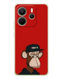 Чехол для Xiaomi Redmi Note 14 4G (EU) с картинкой «Bored Ape — красный фон» Чехол для Xiaomi Redmi Note 14 4G (EU) с картинкой «Bored Ape — красный фон»