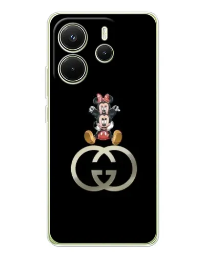 Чехол для Xiaomi Redmi Note 14 4G (EU) с картинкой «Минни Маус на лого»