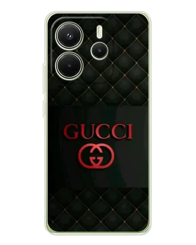 Чехол для Xiaomi Redmi Note 14 4G (EU) с картинкой «Gucci — стеганый черный»