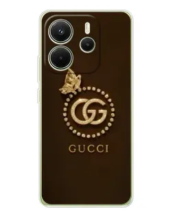 Чехол для Xiaomi Redmi Note 14 4G (EU) с картинкой «Gucci — золотая бабочка» Чехол для Xiaomi Redmi Note 14 4G (EU) с картинкой «Gucci — золотая бабочка»