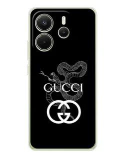 Чехол для Xiaomi Redmi Note 14 4G (EU) с картинкой «Gucci — серебряная змея» Чехол для Xiaomi Redmi Note 14 4G (EU) с картинкой «Gucci — серебряная змея»