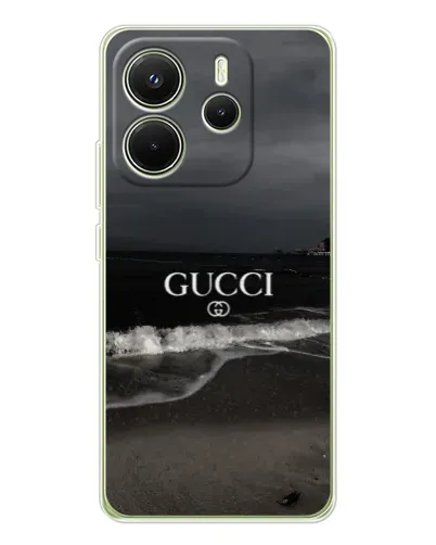 Чехол для Xiaomi Redmi Note 14 4G (EU) с картинкой «Gucci — морской прибой»