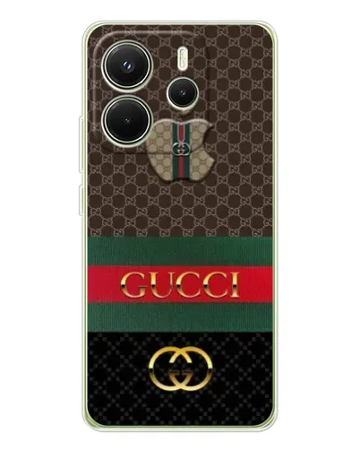 Чехол для Xiaomi Redmi Note 14 4G (EU) с картинкой «Gucci — брендированный десерт»