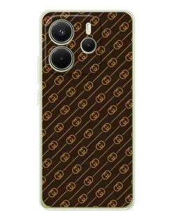 Чехол для Xiaomi Redmi Note 14 4G (EU) с картинкой «Gucci — золотые диагонали» Чехол для Xiaomi Redmi Note 14 4G (EU) с картинкой «Gucci — золотые диагонали»