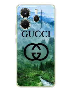 Чехол для Xiaomi Redmi Note 14 4G (EU) с картинкой «Gucci — горный пейзаж» Чехол для Xiaomi Redmi Note 14 4G (EU) с картинкой «Gucci — горный пейзаж»