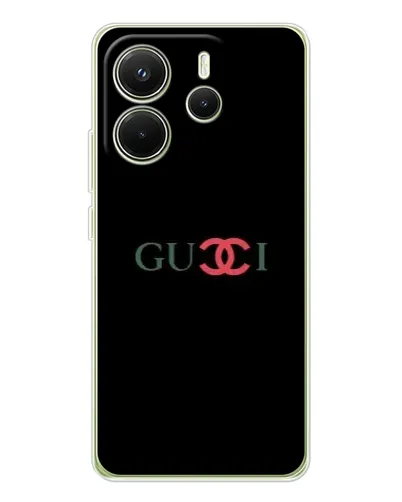 Чехол для Xiaomi Redmi Note 14 4G (EU) с картинкой «Gucci — красный градиент»
