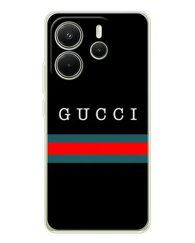 Чехол для Xiaomi Redmi Note 14 4G (EU) с картинкой «Gucci — красный пояс»