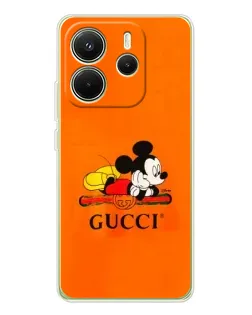 Чехол для Xiaomi Redmi Note 14 4G (EU) с картинкой «Микки Маус Gucci — оранж» Чехол для Xiaomi Redmi Note 14 4G (EU) с картинкой «Микки Маус Gucci — оранж»