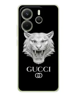 Чехол для Xiaomi Redmi Note 14 4G (EU) с картинкой «Gucci — серебряный лев» Чехол для Xiaomi Redmi Note 14 4G (EU) с картинкой «Gucci — серебряный лев»
