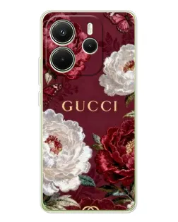 Чехол для Xiaomi Redmi Note 14 4G (EU) с картинкой «Gucci — бордовые розы» Чехол для Xiaomi Redmi Note 14 4G (EU) с картинкой «Gucci — бордовые розы»
