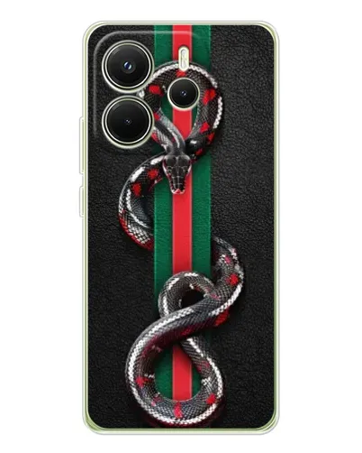 Чехол для Xiaomi Redmi Note 14 4G (EU) с картинкой «Gucci — змея на полосе» Чехол для Xiaomi Redmi Note 14 4G (EU) с картинкой «Gucci — змея на полосе»