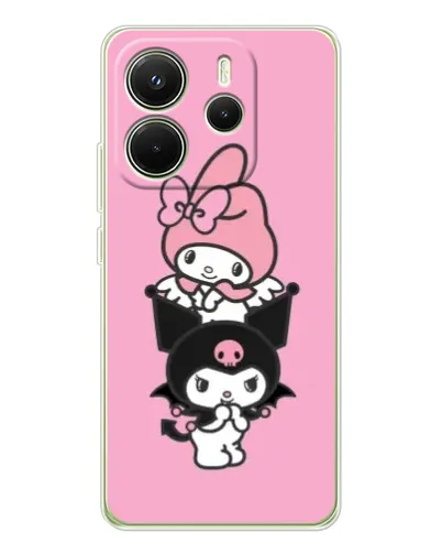 Чехол для Xiaomi Redmi Note 14 4G (EU) с картинкой «My Melody и Kuromi»