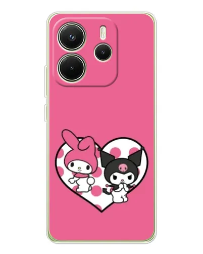 Чехол для Xiaomi Redmi Note 14 4G (EU) с картинкой «Kuromi и My Melody»