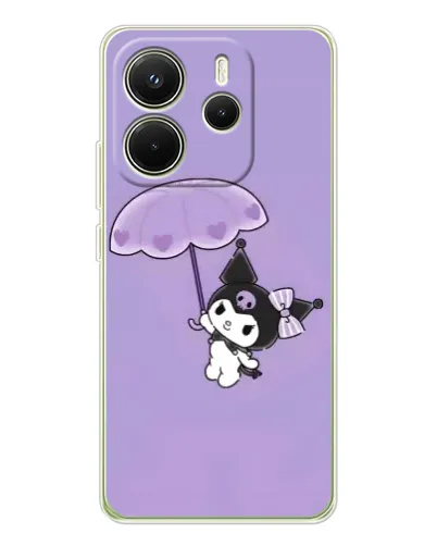 Чехол для Xiaomi Redmi Note 14 4G (EU) с картинкой «Kuromi с зонтиком»