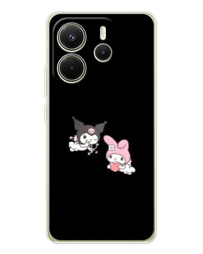 Чехол для Xiaomi Redmi Note 14 4G (EU) с картинкой «My Melody и Kuromi»