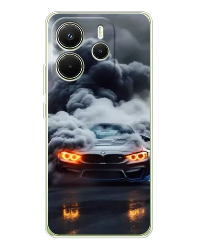 Чехол для Xiaomi Redmi Note 14 4G (EU) с картинкой «BMW в дыму»