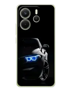 Чехол для Xiaomi Redmi Note 14 4G (EU) с картинкой «BMW — ночной взгляд» Чехол для Xiaomi Redmi Note 14 4G (EU) с картинкой «BMW — ночной взгляд»