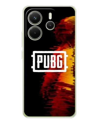 Чехол для Xiaomi Redmi Note 14 4G (EU) с картинкой «Яркий логотип PUBG»