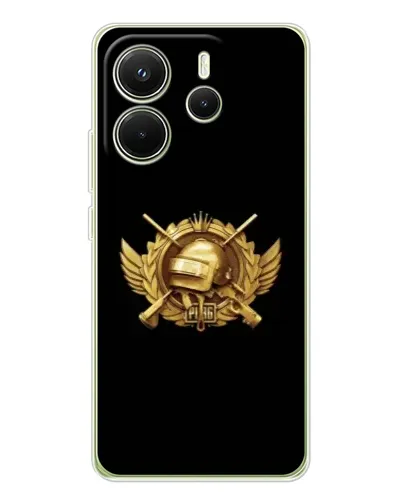 Чехол для Xiaomi Redmi Note 14 4G (EU) с картинкой «PUBG — оранжевый градиент»