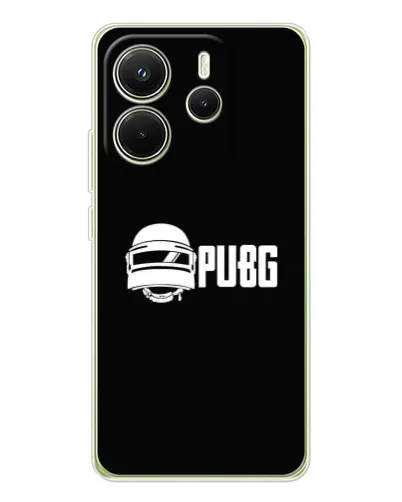 Чехол для Xiaomi Redmi Note 14 4G (EU) с картинкой «PUBG — классический лого»