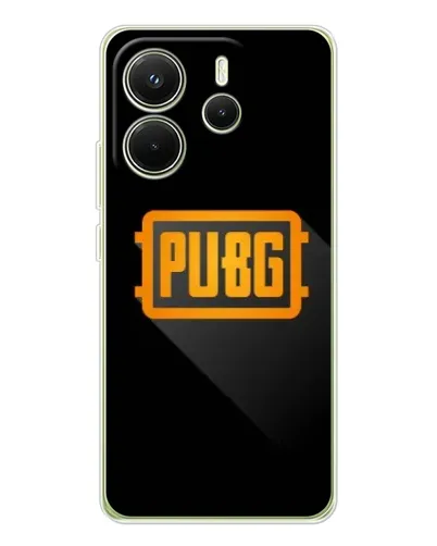 Чехол для Xiaomi Redmi Note 14 4G (EU) с картинкой «PUBG — рамка лого»
