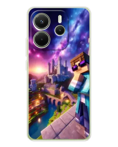 Чехол для Xiaomi Redmi Note 14 4G (EU) с картинкой «Стив и космос»
