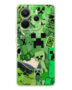 Чехол для Xiaomi Redmi Note 14 4G (EU) с картинкой «Криперы Minecraft» Чехол для Xiaomi Redmi Note 14 4G (EU) с картинкой «Криперы Minecraft»